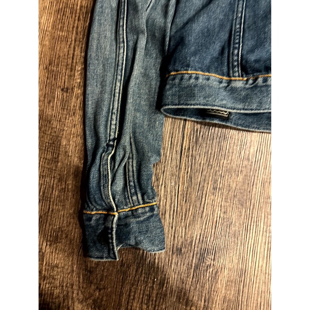Volcom Union Jacket Womens 8 Blue Denim Stretch Snap Front Outdoor Classic - Picture 12 of 14
